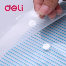 Deli 10pcs A4 Clear file Document Bag Paper File Folder Stationery School Office supplies Case PP snap bag blue deli 1pc plastic file folder student document storage bag school stationery expanding wallet document organizers school supplies
