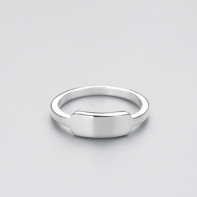 INZATT, настоящее 925 пробы, серебро, минималистичное, гладкая поверхность, простое регулируемое кольцо,, хорошее ювелирное изделие для женщин, вечерние, аксессуары