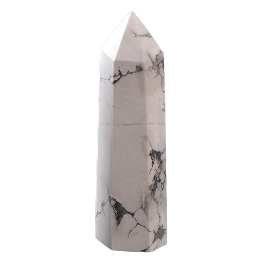 Натуральный кристаллический флюоритовый кварц, кристаллический камень, точечный лечебный шестигранный камень для лечения, шестигранный необработанный камень 5,5-7,5 см - Цвет: D