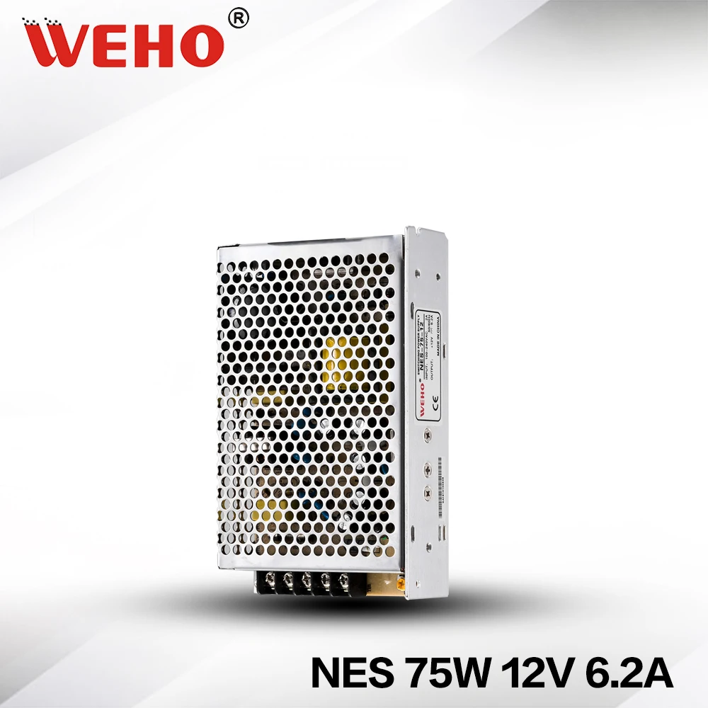 (NES-75-12) 75W 6.2A 12V Одиночный выход серии NES импульсный источник питания | Обустройство