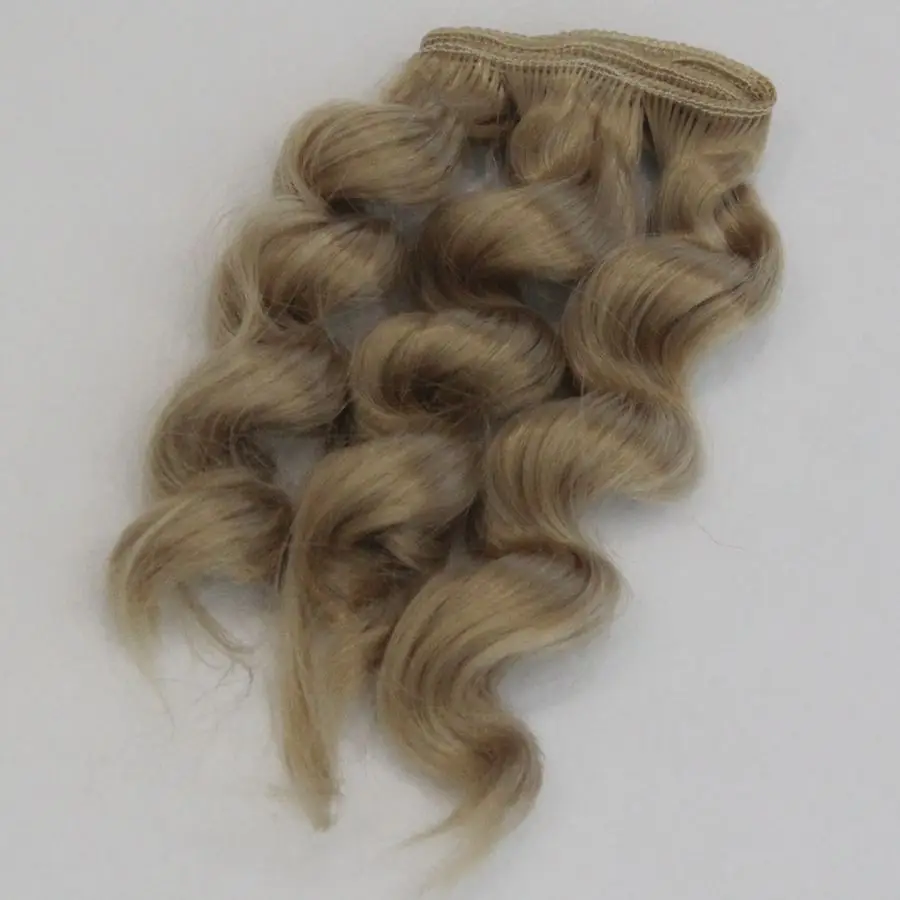 Мода 15 см высокая температура большая волна ручной работы ткань кукольные парики Diy Texitle кукла кудрявые волосы мини трессы кукла парик аксессуары - Цвет: 6