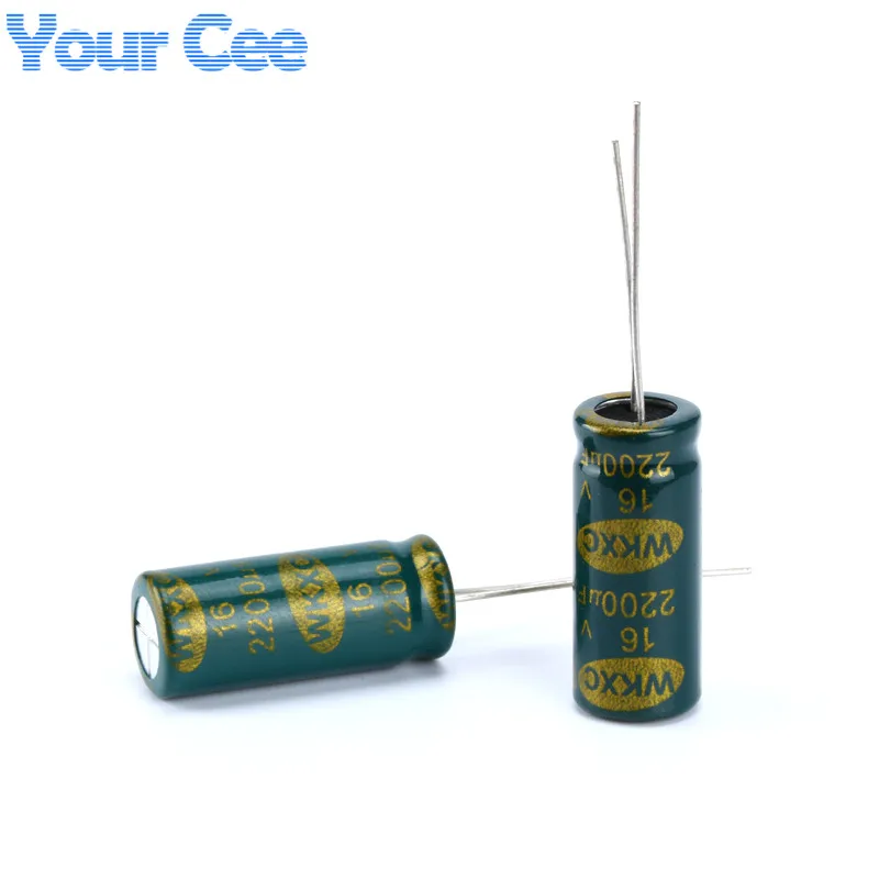 10 pcs Electrolytic Capacitors High Frequency 16V 2200UF 10X20MM Aluminum Electrolytic Capacitor