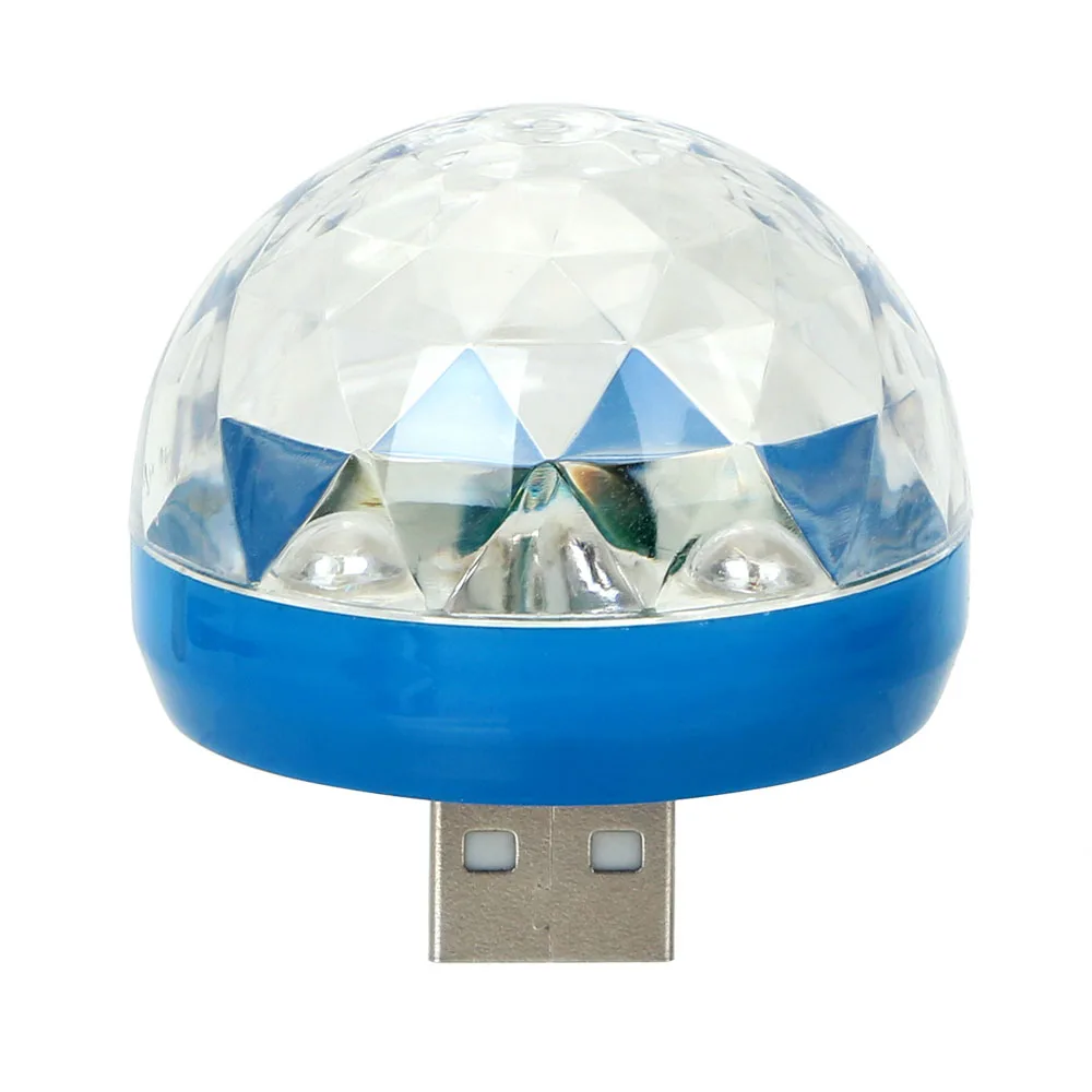 LEEPEE USB мини цветной неоновый светильник интерьерная лампа светодиодный диско DJ сценический портативный сценический вечерние светильник караоке микрофон изменение цвета - Испускаемый цвет: Синий