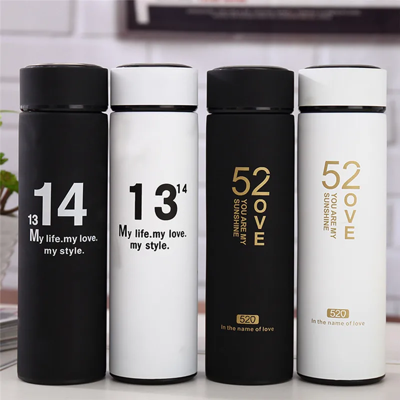 

1PC 500ml New Romantic Stainless Steel Thermos cup Bottle Vacuum flask Thermal Mug Travel Thermos Cup insulated cup water bottle