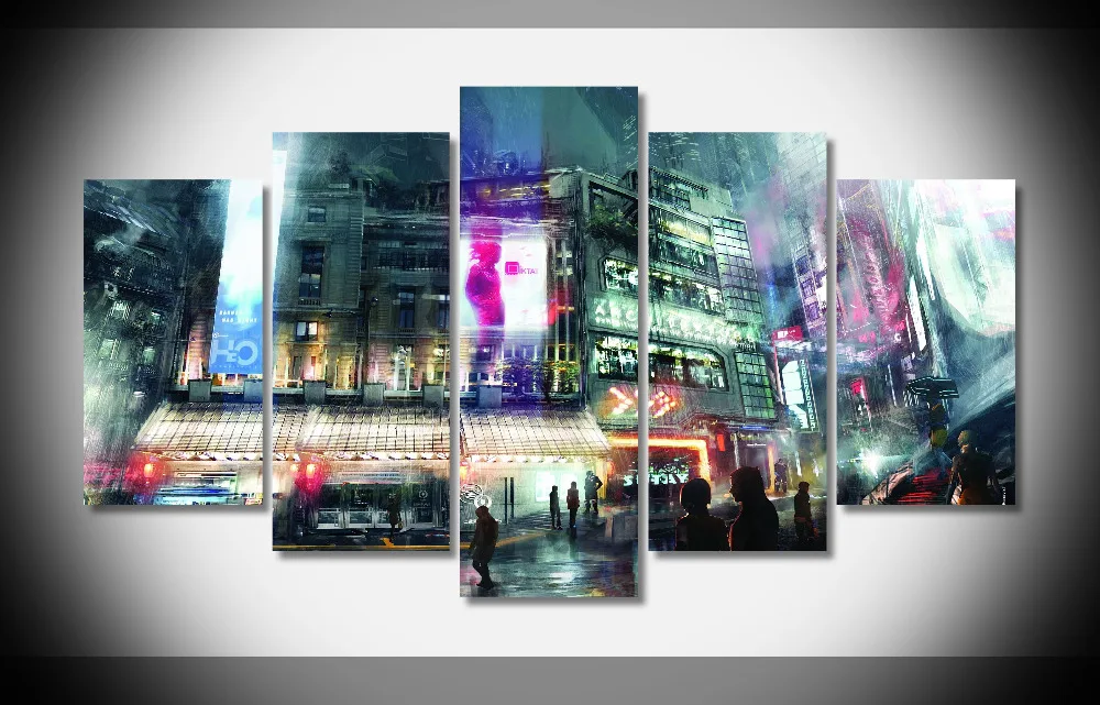 

6703 remember me street buildings people game Poster Framed Gallery wrap art print home wall decor wall picture Already to hang