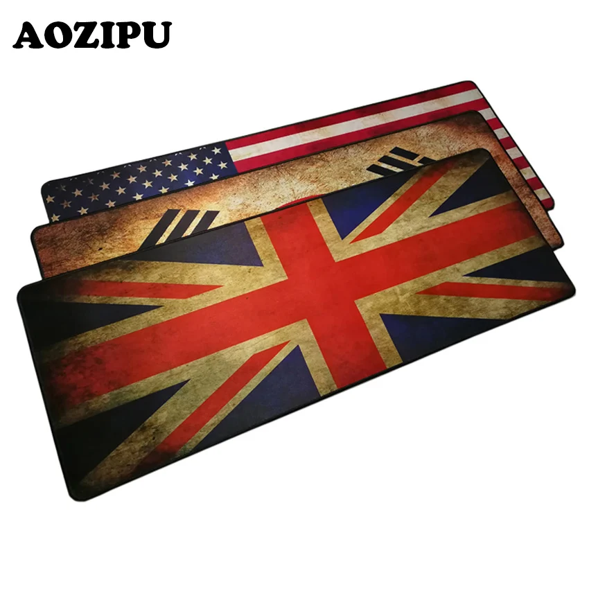 

Vintage Gaming Mouse Pad Plain Extend UK/US/Korea Flag Desk Keyboard Mouse Mat Grande Mousepad Gamer for CSGO Dota2 LOL Game
