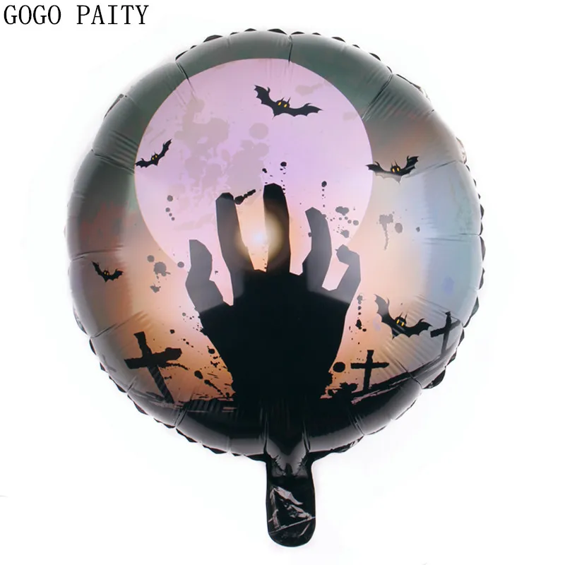 

GOGO PAITY Free Shipping New Halloween Pumpkin Bats Aluminum Balloon Halloween Arrangement High Quality Balloons