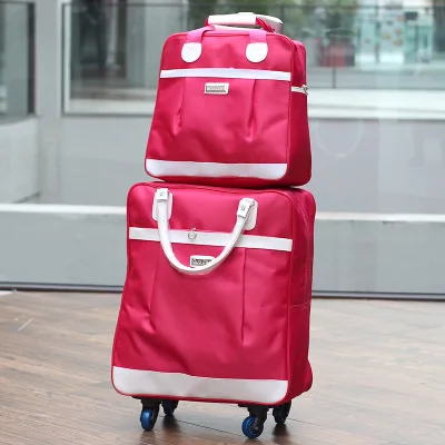 Чемодан на колёсиках Модный водонепроницаемый чемодан утолщенная тележка для багажа на колесах чемодан Дамский дорожный Багаж с колесами - Цвет: F-2