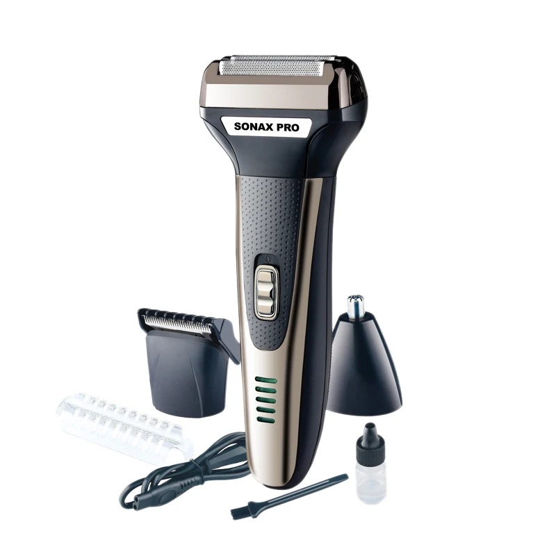 Sonax Pro 3 в 1 мужская электробритва перезаряжаемая бритая борода электрическая бритва поршневая машина для чистки волос