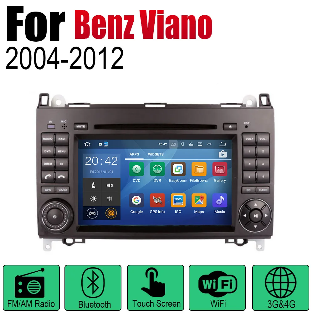 Standard machine Android 2 Din автомобильное радио, dvd для Mercedes Benz Viano 2004~ 2012 NTG автомобильный мультимедийный плеер gps навигационная система Радио стерео - Цвет: Standard machine