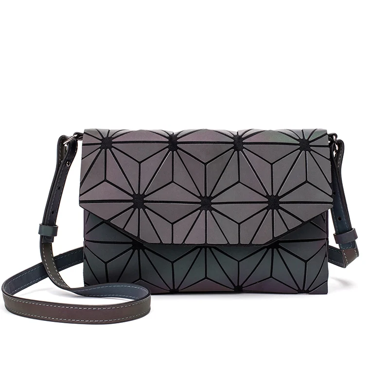 Модные геометрические повседневные клатчи, сумки-мессенджеры, светящиеся дизайнерские женские вечерние сумки, сумки через плечо для девушек, сумки с клапаном - Цвет: luminous B