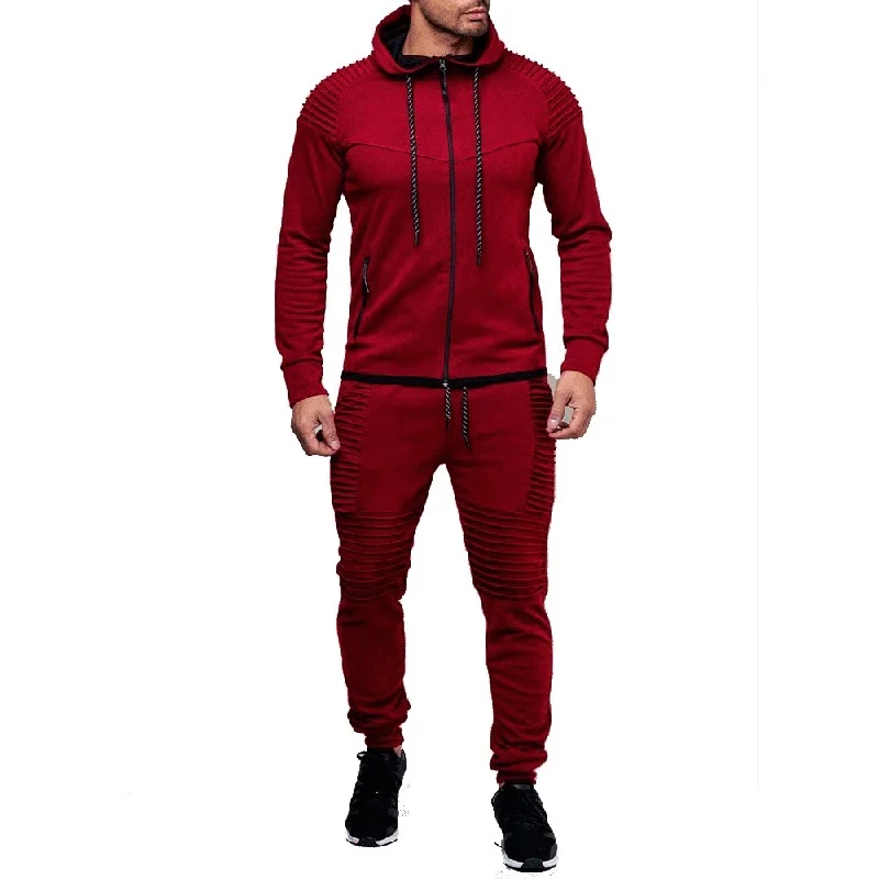 ZOGGA Fashion Jacket Sportswear Men Tracksuit Hoodie Spring Autumn Men Brand Clothes Hoodies+Pants Mens Track Suit Set Hot Sale
