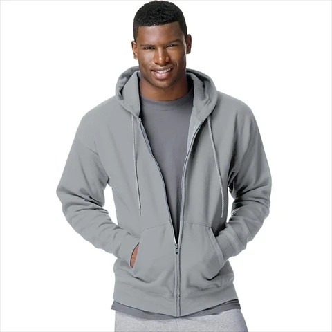 Hanes P180 Comfort Blend Ecosmart Full Zip Hoodie Size - Small - Light Steel (1)