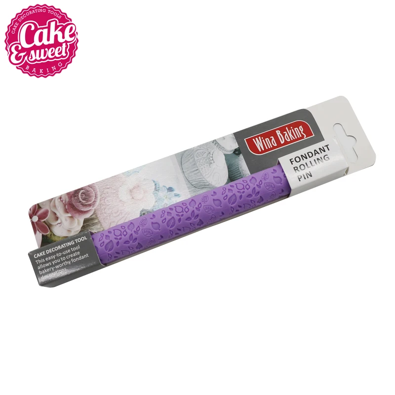 

1Pcs Non-stick Glide Plastic fondant rolling pin Fondant Cake Dough Roller Decorating Cake Roller crafts Baking cooking Tool