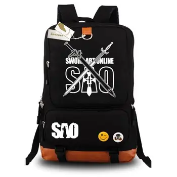 

anime Sword Art Online SAO Luminous Backpack Cartoon Noctilucent School Travel Bag for Teenagers canvas Mochila Escolar Rucksack