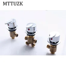 Медный раздельный массажный кран из пяти частей для горячей и холодной воды, переключатель клапана, аксессуары, 3 шт./лот