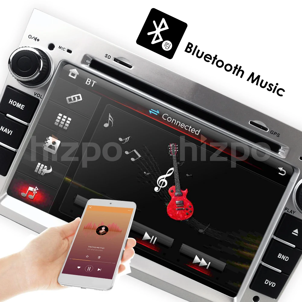 Perfect 7" Car DVD 2 Din Stereo for Vauxhall Opel Astra H G Vectra Antara Zafira Corsa  GPS Navi Radio 3color steering wheel Free Camera 3