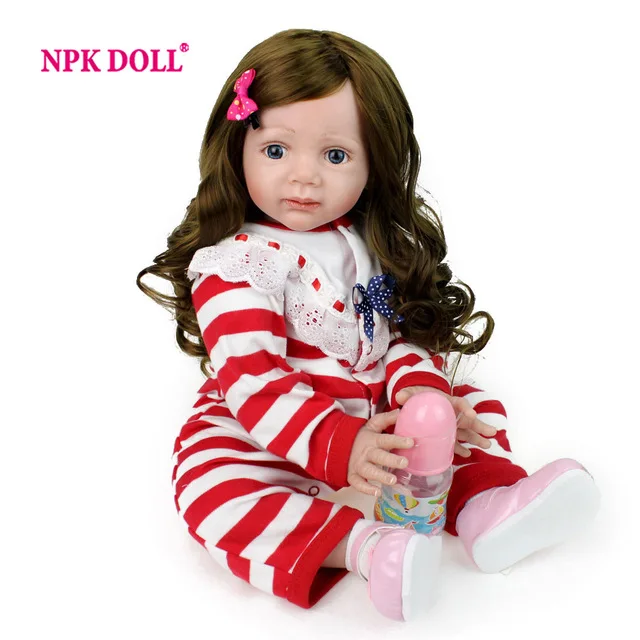 

NPKDOLL 60cm 24 inch Handmade Doll Reborn Realistic Reborn Kids For Girls Doll Body Long Hair Toddler Kids Toys Babys Dolls