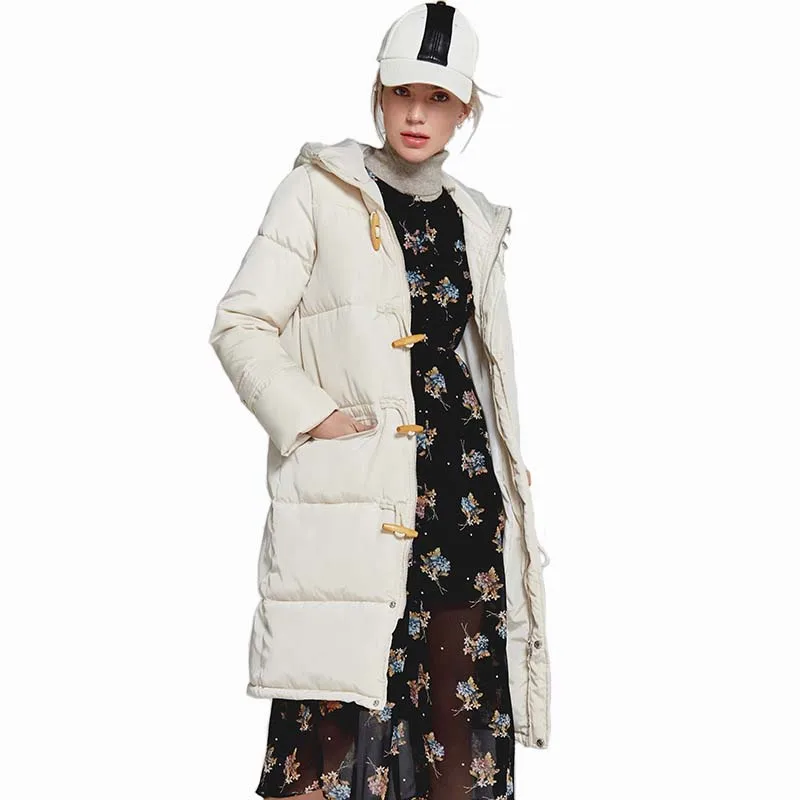 WHZHM Winter Thick Long Parkas Women Full Sleeve Jacket