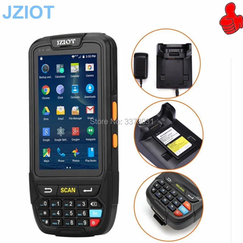Industrial Android handheld 1D 2D barcode scanner / PDA with NFC GPS