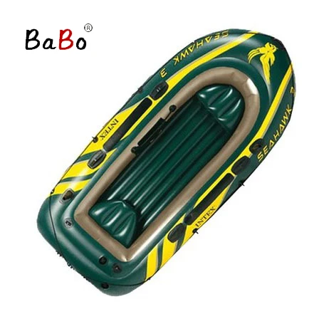 Cheap P10 3 People 295*137*43 Thickening Inflatable Boat Rubber Boat Fishing Kayak PVC Hovercraft Air-Cushion Vessel HT003