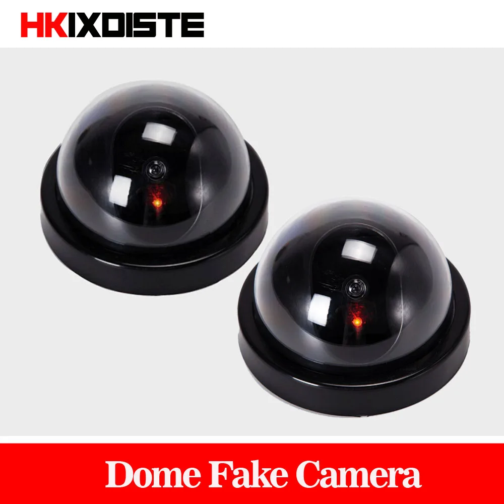 Value Pack 2pcs Dummy CCTV Camera Flash Blinking LED Fake Camera Security Simulated video ...