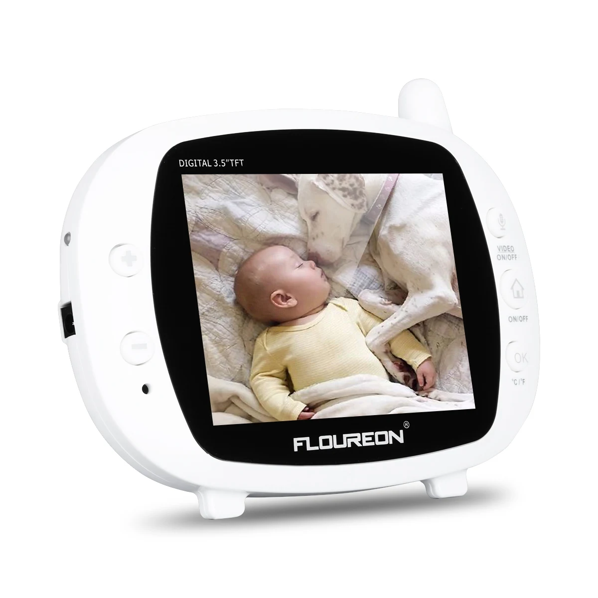 FLOUREON 3,5 ''Цифровой Беспроводной Детский монитор ЖК-дисплей видео няня камера безопасности Температура 2 способ разговора ночное видение