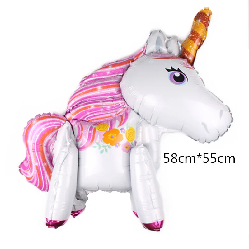 Подставка воздушные шары в форме единорога надувная Радуга воздушный шар в форме животного украшения на день рождения Детские игрушки лошадь вечерние принадлежности