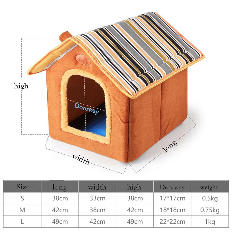 Модная кровать для питомцев, собак, щенков, кошек, кошек, в полоску, съемный чехол, коврик для питомника, для больших, средних и маленьких, аксессуары для домашних животных, товары
