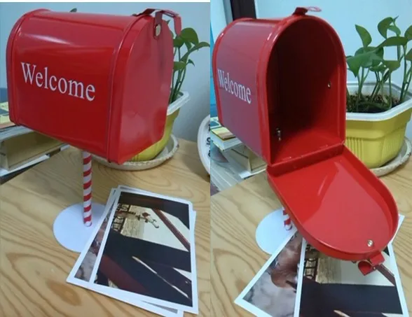 

DIY Crafts Zakka photo props/home decoration Mailbox with stand/ Storage for Letter Box /greeting /post card