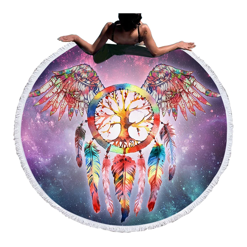

Horse Tropical Round Beach Towel For Adults Microfiber Towels Large Microfibre Serviette de plage Tapestry Mat Picnic Mat