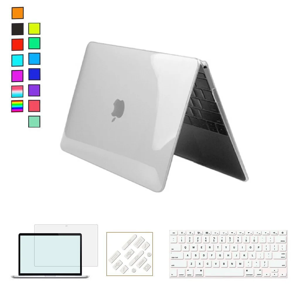 Прозрачный матовый жесткий чехол для Macbook Air Pro retina 11 12 13 15 сумка ноутбука Mac Book 6 3 4