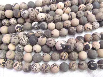 

2strands 4-12mm GEM Picture JASPER Beads in Golden Brown purple red and Tan Round Ball Grey Jasper beads