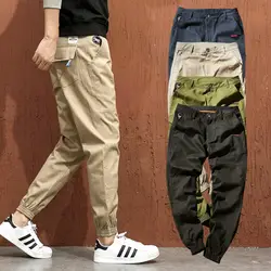 Корейская версия Большие размеры мужские повседневные штаны молодежи Тонкий лодыжки Штаны летние мужские Штаны повседневная мужская