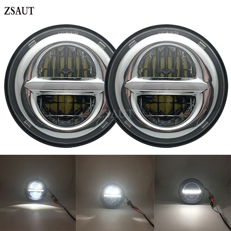 7 дюймовый светодиодный фонарь 50 Вт Белый DRL Hi/low Beam для Jeep Wrangler TJ JK LJ CJ Land Rover Defender Lada