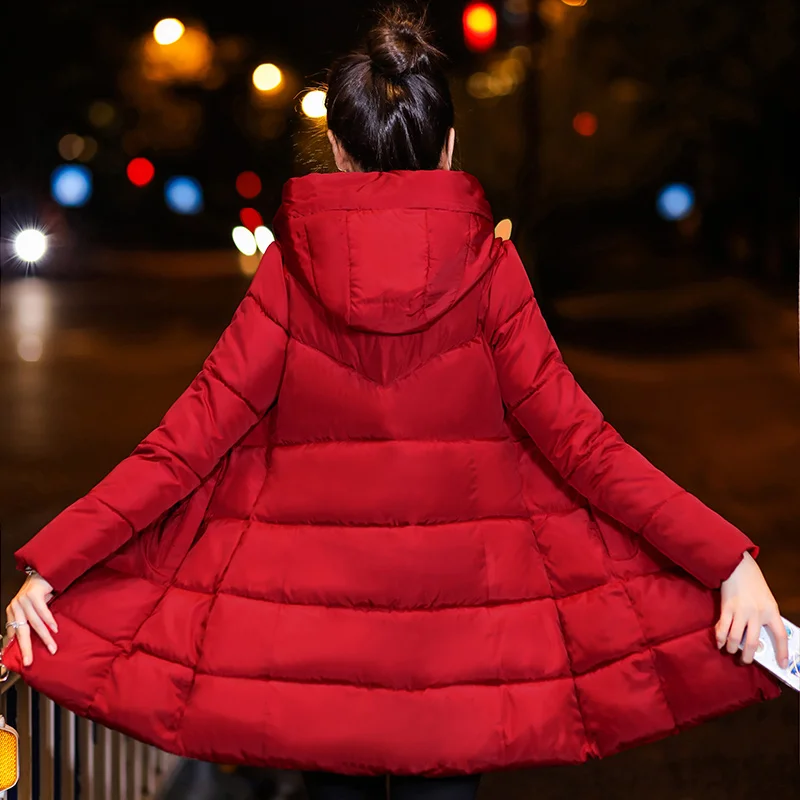 Veste Femmes camel 2018 D'hiver En Vêtements ardoisé De Femme bourgogne Parkas Noir Épaisse Capuche Manteau Neige À Outwear Longue rouge Rembourré Coton qwEqxtpC