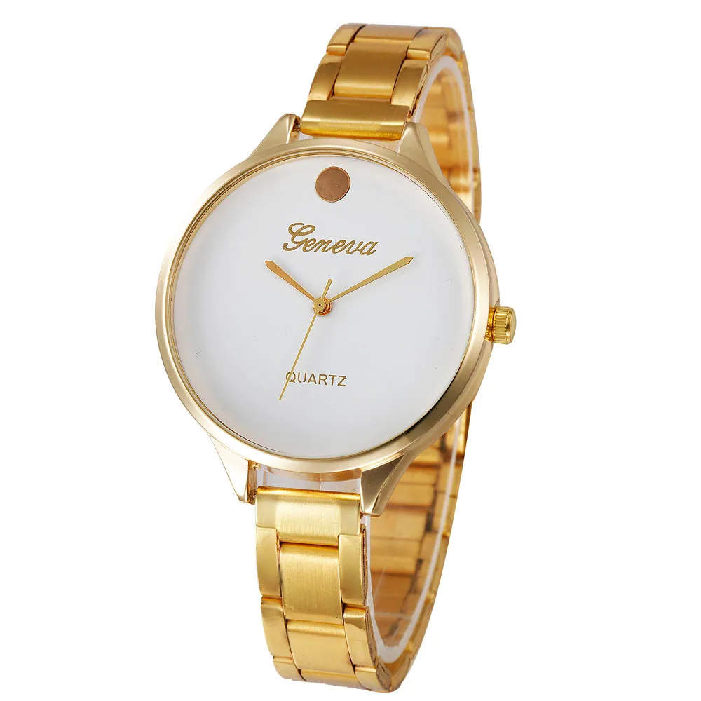 Fashion Golden Watch Women's Full Steel Wrist Watches Luxury Ladies
