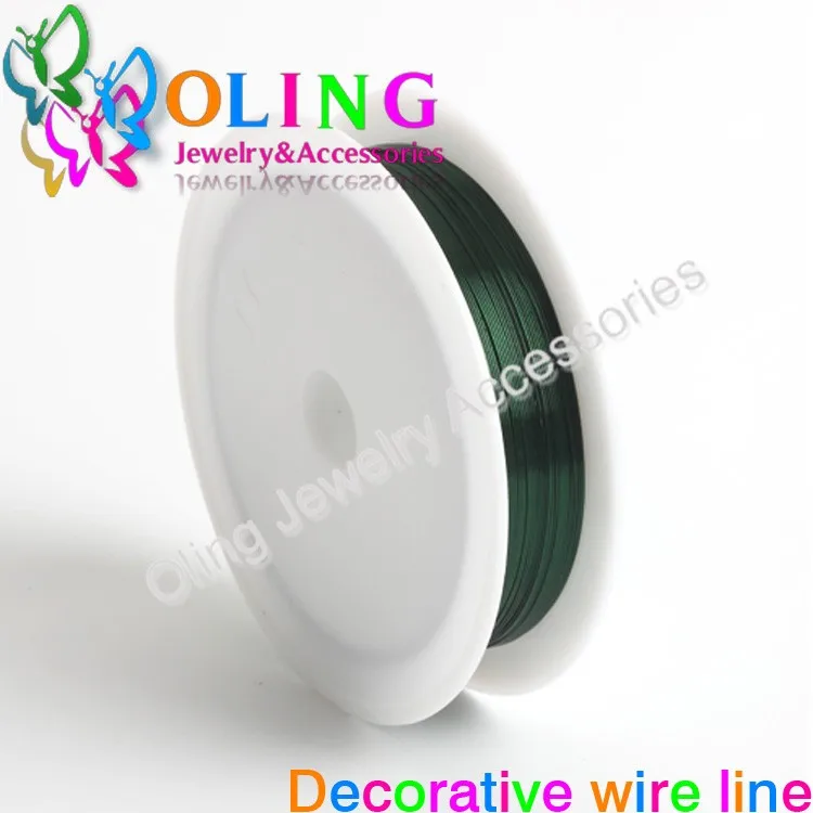 OlingArt 0.4MM 12M/Roll Wire Line Mixed Multicolor Plated Beaded Crafts  DIY Choker Bracelet Necklace Jewelry Making