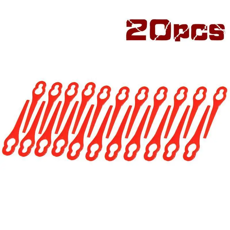 20 штук Пластик Триммер лезвия косилки Замена Отделка быстро поворотные(красный