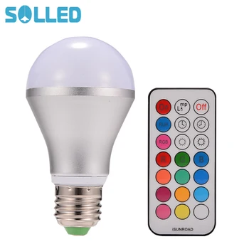 

SOLLED 10W E27 RGB 16 Colors Changing Decoration Wireless Spotlight LED Bulb Light Lamp Spotlight + IR Remote Control