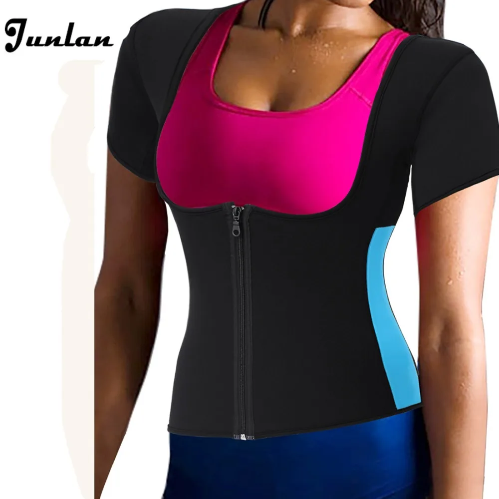 Hot Sweat Slimming Neoprene Shirt Vest Body Shapers for Weight Loss Zipper Waist Trimmer Women Workout Shapewear Cami Corset Body : image Hot Sweat Slimming Neoprene Shirt Vest Body Shapers for Weight Loss Zipper Waist Trimmer Women Workout Shapewear Cami Corset Body