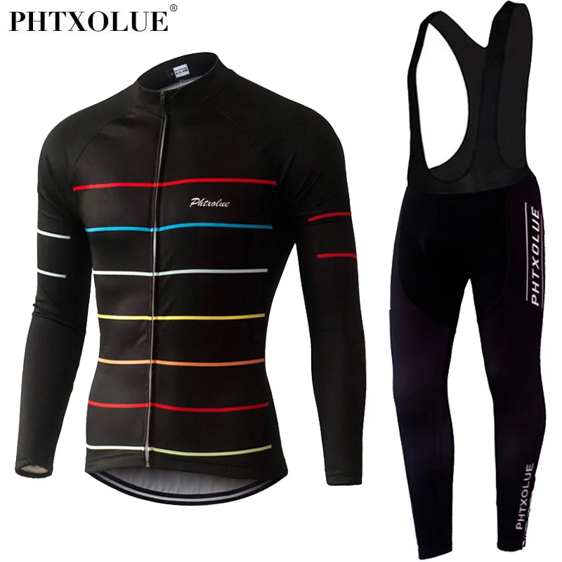 

Phtxolue Breathable Bicycle Sportswear Cycling Clothing Long Sleeve Cycling Jersey Sets Spring Autumn Bike Cycling Jerseys