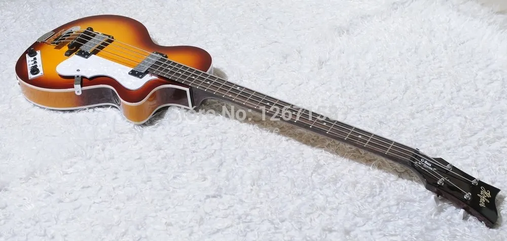 Hofner Club Bass Hi-CB серия полностью полый корпус 2 штапеля звукосниматели Винтажный стиль Тюнеры 4 струны бас бас