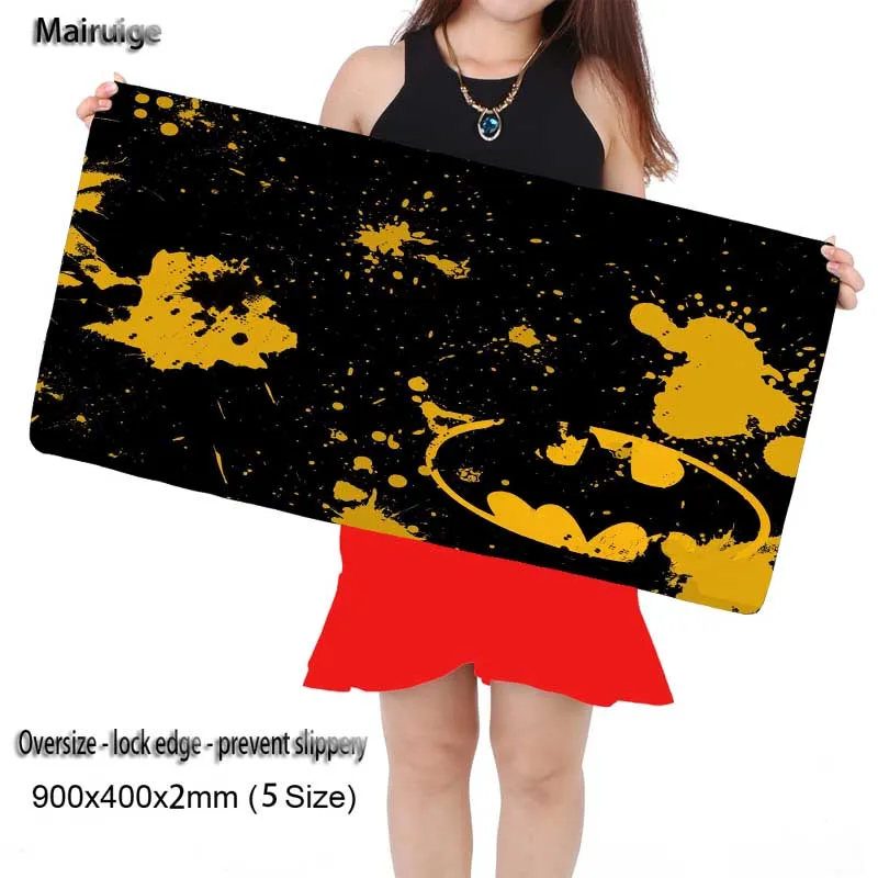  Mairuige Batman Control Version Large Gaming Locking Edge Mousepad Keyboards Mat Computer Game Tabl