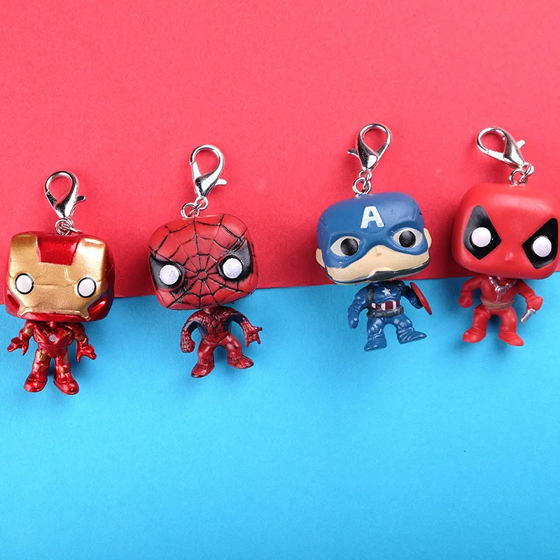 

FUNKO POP Avengers: Endgame THANOS IRON MAN THOR Deadpool SpiderMan Hulk Keychain Action Figure Toys for Children Christmas gift