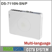 16CH Multi-language NVR DS-7116N-SN/P With 8 POE for HD IP Camera Mini Plug & Play P2P Onivf Network video recorder