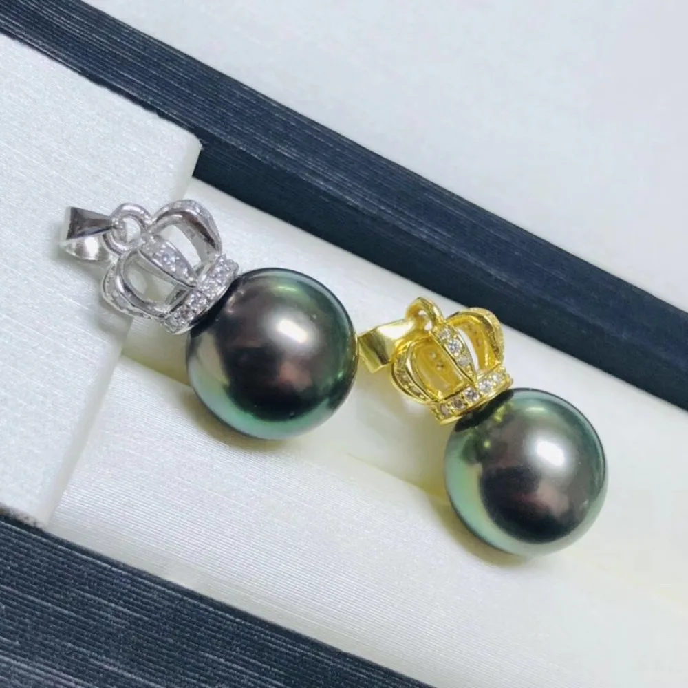 

925 Silver Pearl Pendant Mounting Pendant Findings and Component for Big Edison Pearls Jewelry Parts Fittings Women Accessories