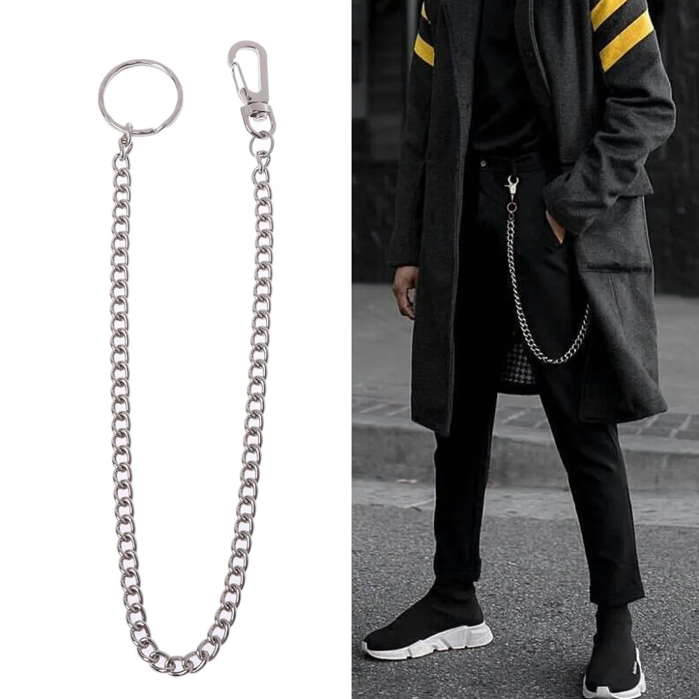 

Hip Hop Pants Chain Secure Travel Wallet Chain Heavy Duty Jeans Link Coil Leash