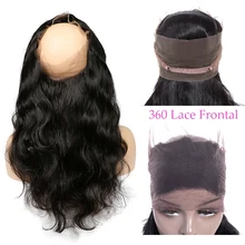 Mifil 360 фронтальная кружевная застежка с детскими волосами индийская объемная волна фронтальная Remy человеческие волосы застежка сорванный Швейцарский Кружевной фронтальный