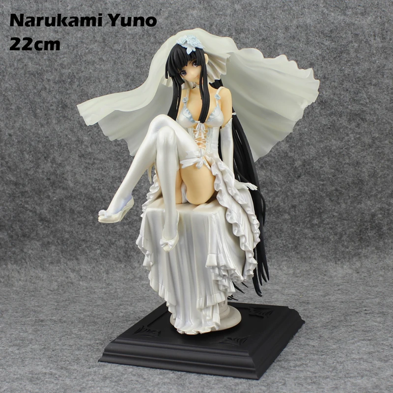 

Free Shipping Sexy 9" Alphamax Skytube T2 Art Girl Anime Narukami Yuno Wedding Boxed 22cm PVC Action Figure Model Doll Toys Gift